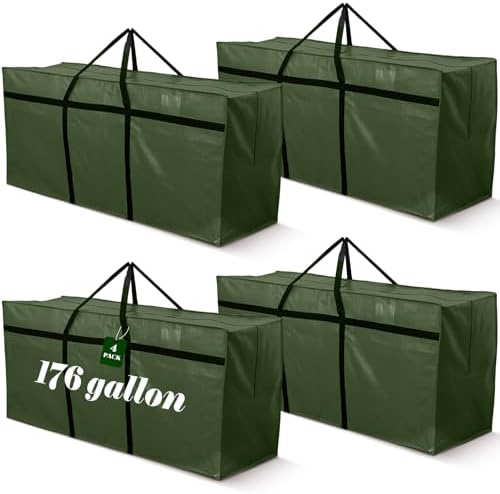 4 Pcs 176 Gallon Extra Large Moving Bags Heavy Duty Storage Bag by Clysee