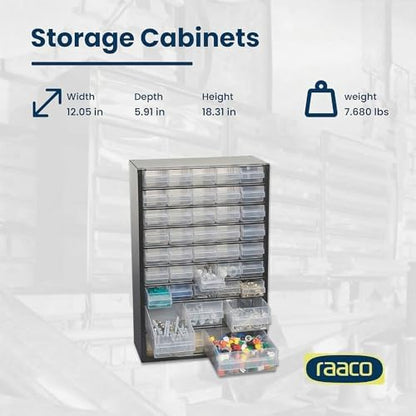 Raaco Steel Storage Cabinet, Tall 40-Drawer (C10-40) - Image 5