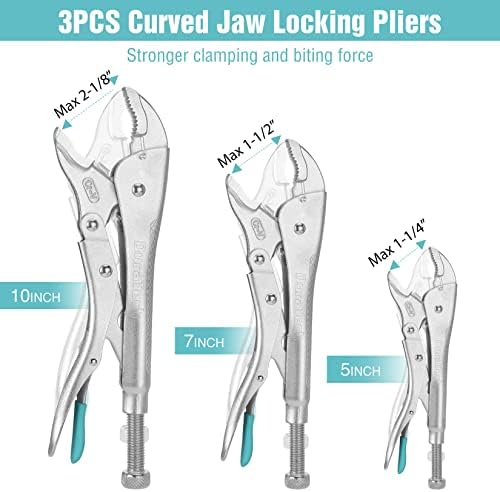 DURATECH 6PCS Locking Pliers, Long Nose Jaw and C-Clamp Vice Grip Pliers - Image 4