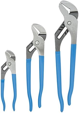 Channellock 3pc Tongue & Groove Pliers Set GS-3 - Laser Heat-Treated Teeth, High Carbon Steel - 6.5", 9.5", 12" by Channellock