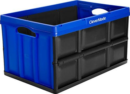 CleverMade CleverCrates Collapsible Storage Bin, 62L, Royal Blue by CleverMade