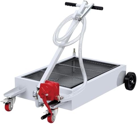 Oil Drain Pan with Pump 15 Gallon Oil Drain Tank, 57L Foldable T-Handle Low Profile Oil Drain Pan with 7.2ft Hose for Under Car, SUV, Truck Oil Changing by ElfinAura