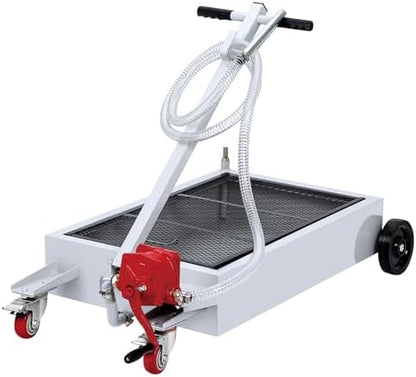 Oil Drain Pan with Pump 15 Gallon Oil Drain Tank, 57L Foldable T-Handle Low Profile Oil Drain Pan with 7.2ft Hose for Under Car, SUV, Truck Oil Changing by ElfinAura