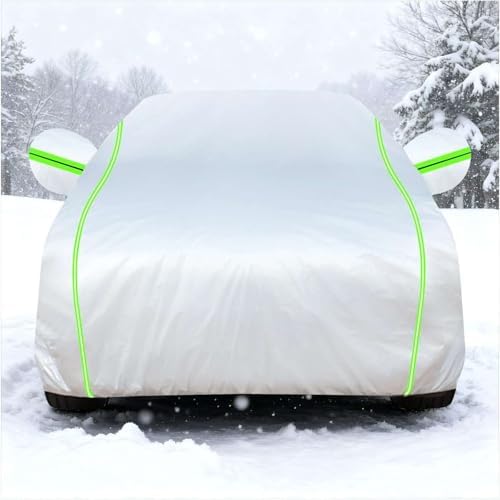 Car Cover Waterproof for FSO Polonez 1992-2002, Outdoor Full Car Covers with Door Zipper, Large Auto Cover Sun Snow Rain UV Dust Resistant by Unknown
