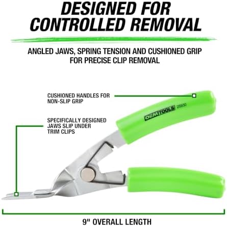 OEMTOOLS 25930 Panel and Trim Clip Pliers, Automotive Fastener Removal Tool - Image 2
