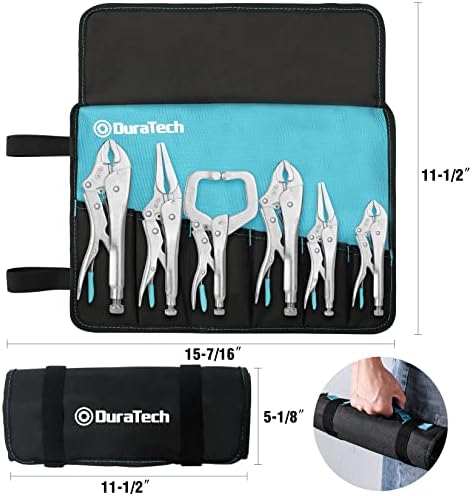 DURATECH 6PCS Locking Pliers, Long Nose Jaw and C-Clamp Vice Grip Pliers - Image 6
