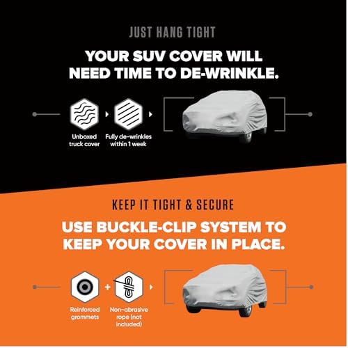 Budge Lite SUV Car Cover, Breathable Dustproof Cover, Fits SUVs up to 210" - Image 5