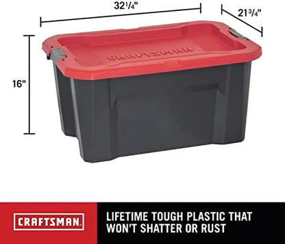 CX Craftsman 30-Gallon Heavy Duty Plastic Storage Bins with Lids, 2 Pack - Image 2