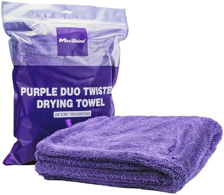 Maxshine - Car Drying Towel, Rinse Free Microfiber Towel for Car Detailing, 1200 GSM, Double Sided, Large Microfiber Towels for Car Drying, Plush Car Wash Towels (3, 24" x 36") by Maxshine