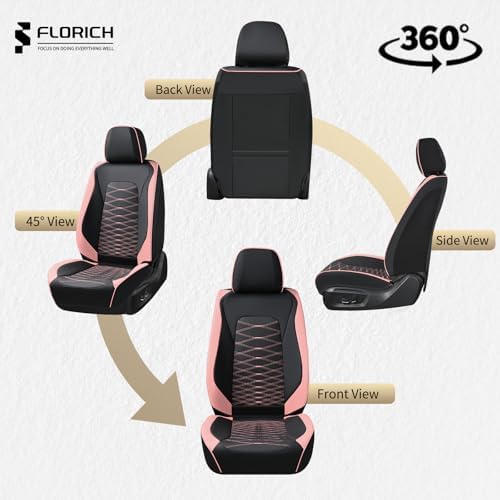 FLORICH Car Seat Covers Front Seat, Leather Seat Covers for Cars, Waterproof Car Seat Protector Breathable, Front Seat Covers for Cars, Automotive Seat Covers Universal Fit for Most Cars SUV Truck - Image 4