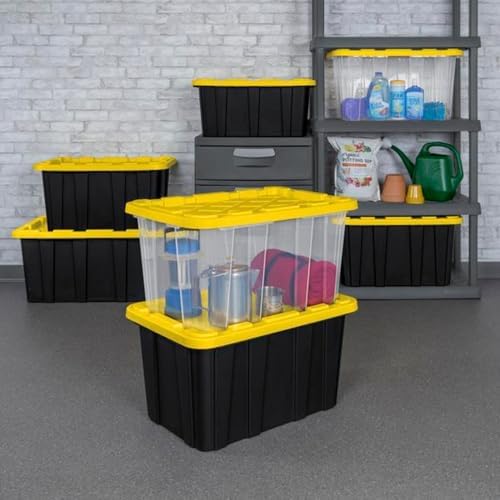 Sterilite Industrial Storage Tote with Lids for Garage, 27 Gallon, 16-Pack - Image 7