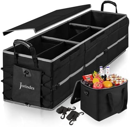Collapsible Trunk Organizer and Storage for Car with Leak proof Cooler Bag by Jorindes