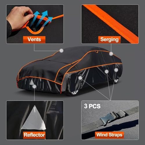 Kayme Hail Protector Car Cover Fit Sedan/Coupe-Length (176 to 185 Inch) - Image 4