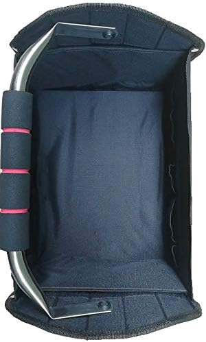 Pink Tote Bag Multi-Purpose Collapsible Wide Mouth Tool Box Organizer With Steel Handle. Great for Home Improvement/Contractors Tools. Heavy Duty Storage Pockets. With Over the Shoulder Strap - Image 2