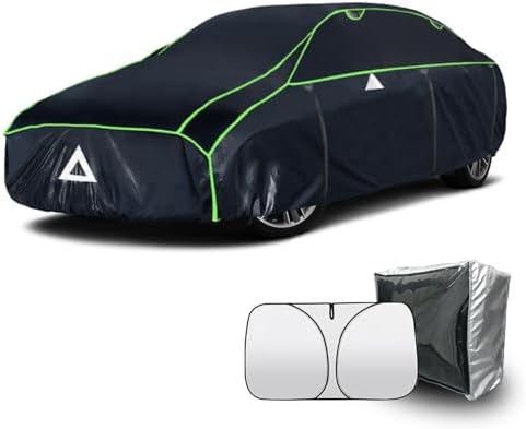 Hail Protector Car Cover with Car Sun Visor,Fit Sedan-Length 186-193 Inch. by ToughCoverBetterGuard