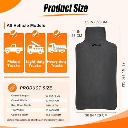 Seat Covers for Trucks, Waterproof Towel Seat Protectors, 2 Pack - Image 4
