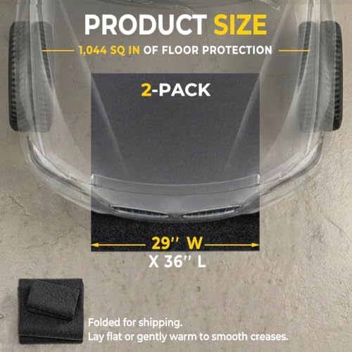 2-Pack Golener Oil Spill Mat - Garage Floor Mat, Absorbent Oil Pad, Premium Maintenance Mat, Waterproof, Contain Liquid, Protect Garage Surface from Spill & Stain, Reusable, Washable, Durable, 29”x36” - Image 6