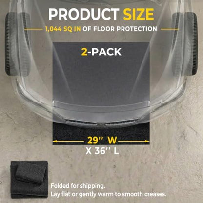 2-Pack Golener Oil Spill Mat - Garage Floor Mat, Absorbent Oil Pad, Premium Maintenance Mat, Waterproof, Contain Liquid, Protect Garage Surface from Spill & Stain, Reusable, Washable, Durable, 29”x36” - Image 6