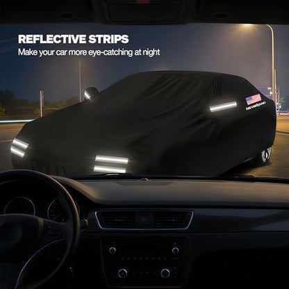 Sedan Car Cover Waterproof All Weather Full Car Covers 183''Lx70''Wx59''H - Image 4