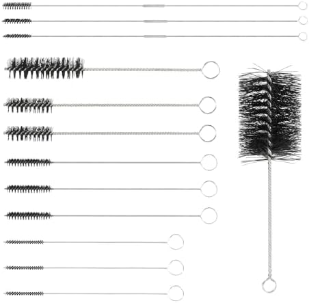 12 Pcs 61820 Car Engine Cleaning Detailing Brush Kit - Motor Engine Alternators Bay Stainless Steel Wire Brass Nylon Polishing and Cleaning Brush Set Tool by Ytrica