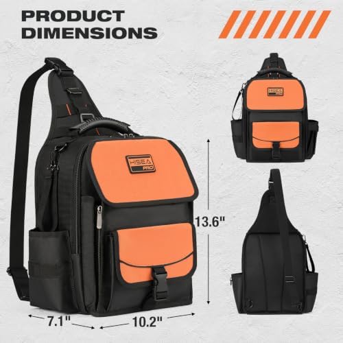 HISEA Electrician Tool Chest Bag, Tactical HVAC Tool Bag with 21 Pockets - Image 2