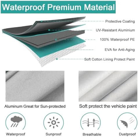 GUNHYI Waterproof 6-Layer Coupe&Sports Car Cover(Length Up to 163 Inches) - Image 2