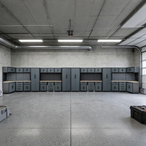 35PCS Garage Cabinets and Storage System, Black Grey - Image 7