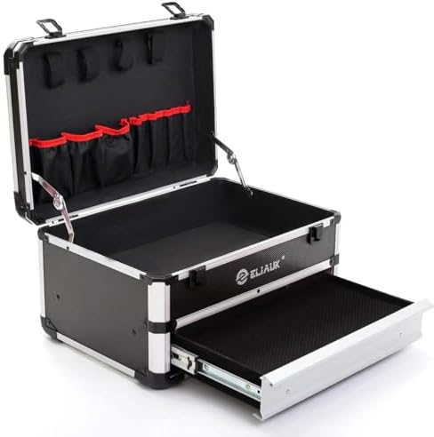 E ELIAUK Tool Box Tool Organizer Storage Cabinet Carry Case Tool box with DrawersSilver by EELIAUK
