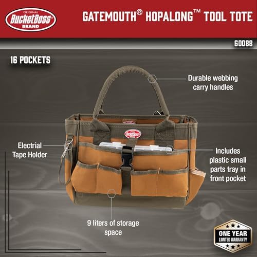 Bucket Boss - Gatemouth Hopalong Tool Tote, Tool Bags - Original Series (60088), 9 liters - Image 2