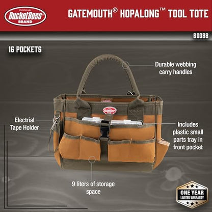 Bucket Boss - Gatemouth Hopalong Tool Tote, Tool Bags - Original Series (60088), 9 liters - Image 2