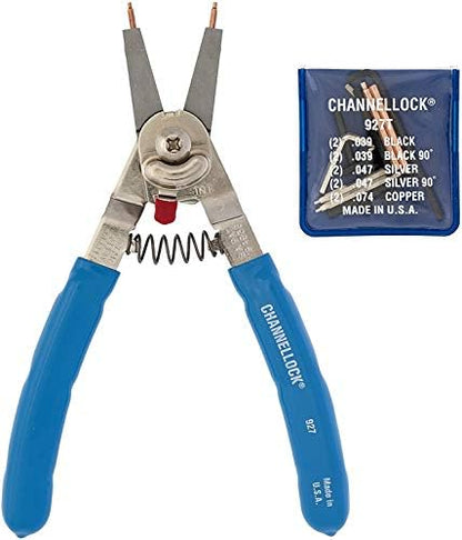 Channellock Snap Ring Pliers 927 - Internal/External Retaining, Lock Ring Pliers - 8 In. by Channellock