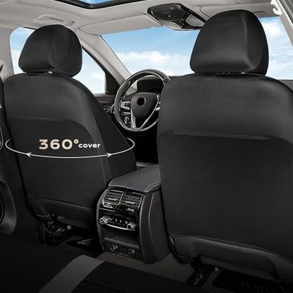 Coverado Car Seat Covers Front Pair, Automotive Leather Seat Covers for Car，Universal Fit Front Back Seat Cover, Non-Slip Waterproof Breathable Car Seat Protector - Image 5