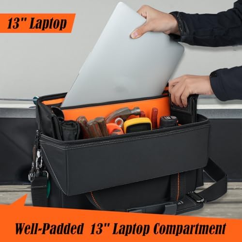 WELKINLAND 25-Pocket Electrician Tool Bag & Small Tool Bag Set, Tech Bag - Image 6