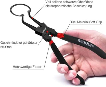 WISEUP Snap Ring Pliers Set, Heavy Duty 4PCS-7 inch Circlip Pliers Kit - Image 3