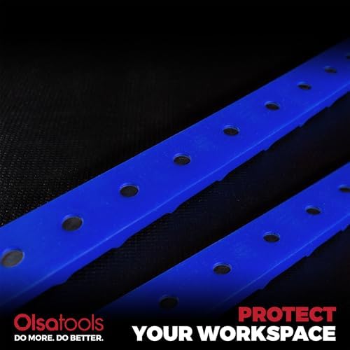 Olsa Tools Silicone Magnetic Tool Organizers - 2pc Set - Strong Magnetic Wrench Organizer for Garages - Non Scratch Rubber Tool Tray - Holds Heavy Tools Securely - Professional Grade - Part: 1900 - Image 3