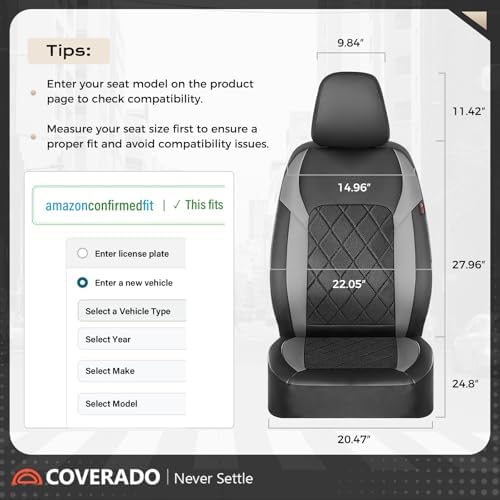 Coverado Car Seat Covers, Seat Covers Full Set, 5 Seats Automotive Seat Cover, Mesh Breathable Seat Protectors, Universal Fit for Most Cars - Image 5