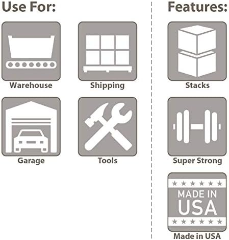 Buckhorn SW241507F101000 Plastic Straight Wall Storage Container Tote, (24-Inch x 15-Inch x 7-1/2-Inch), light grey - Image 4