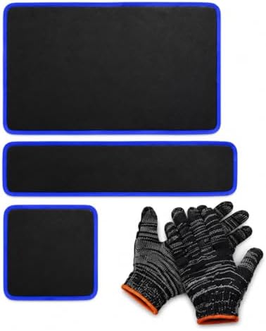 3‑Piece Flexible Magnetic Tool Mat Set, Heavy‑Duty Magnetic Mat for Tools, Strong‑Grip Magnetic Parts Holder with Non‑Slip Surface,Ideal for Auto Repair, Workshop & Jobsite Organization,Blue by Tikelly