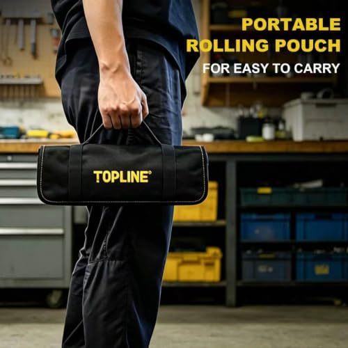 TOPLINE 8-Piece Pliers and Wrench Set with Rolling Pouch - Image 4