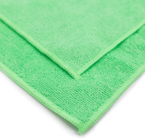 Maxshine Universal 50-Pack 16”x16” 380GSM Microfiber Cleaning Towels – Lint-Free & Ultra-Absorbent Car Detailing Towels – Scratch-Safe Multipurpose Cleaning Cloths for Garage & Home (50-Pack Green) - Image 3