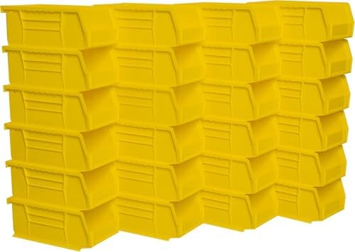 Akro-Mils 30220 AkroBins Plastic Storage Bins, 7"x4"x3", Yellow, 24-Pack by Akro-Mils