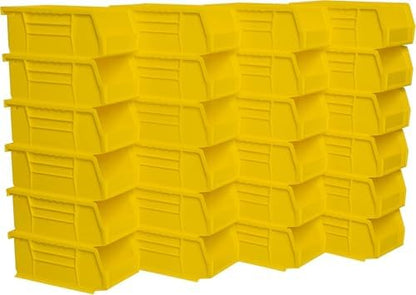 Akro-Mils 30220 AkroBins Plastic Storage Bins, 7"x4"x3", Yellow, 24-Pack by Akro-Mils