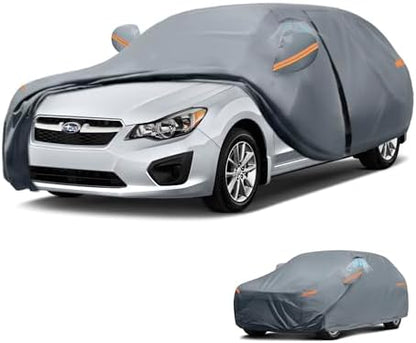 Waterproof Impreza Hatchback（2000-2026 Car Cover with Breathable Vents, [Upgrade] Premium Covers with Cotton Liner and Zipper Door,Sun Rain Snow Dust Uv Protection.(Gift with Towel) by Unknown