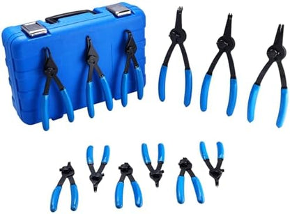 8MILELAKE 12pcs Snap Ring Plier Set Internal/External Retaining Ring Pliers - Image 2