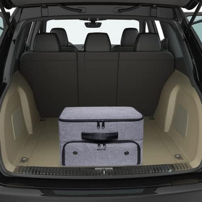 Golf Trunk Organizer 2 Layer, Car Golf Organizer with Ventilated Compartment for 2 Pair Shoes, Golf Trunk Storage Locker for Golf Accessories, Balls, Tees, Clothes, Gloves, Golf Gifts for Men - Image 7