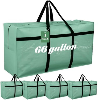 4 Pcs 66 Gallon Extra Large Moving Bags Heavy Duty Storage Bag by Clysee
