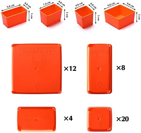 EMENTOL 2PCS Multi-Purpose Portable Organizer Box Set with 44-Removable Compartments, 2 Pieces Professional Boxes with Dimension 16.2"L*13"W*2.3"H - Image 3