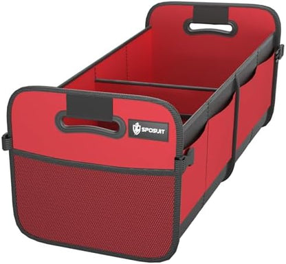 Sposuit Trunk Organizer for Car - 70L Collapsible Sturdy Car Storage, Red by Sposuit