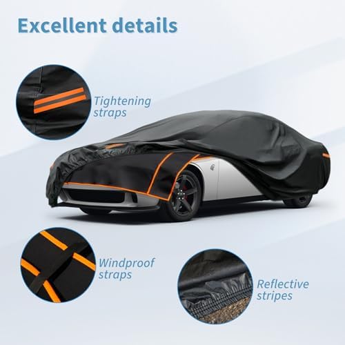 Kayme Hail Protector Car Cover Fit Sedan/Coupe-Length (194 to 208 Inch) - Image 6