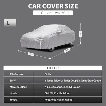 NEVERLAND Car Cover Waterproof Heavy Duty Full Car Cover - Image 5
